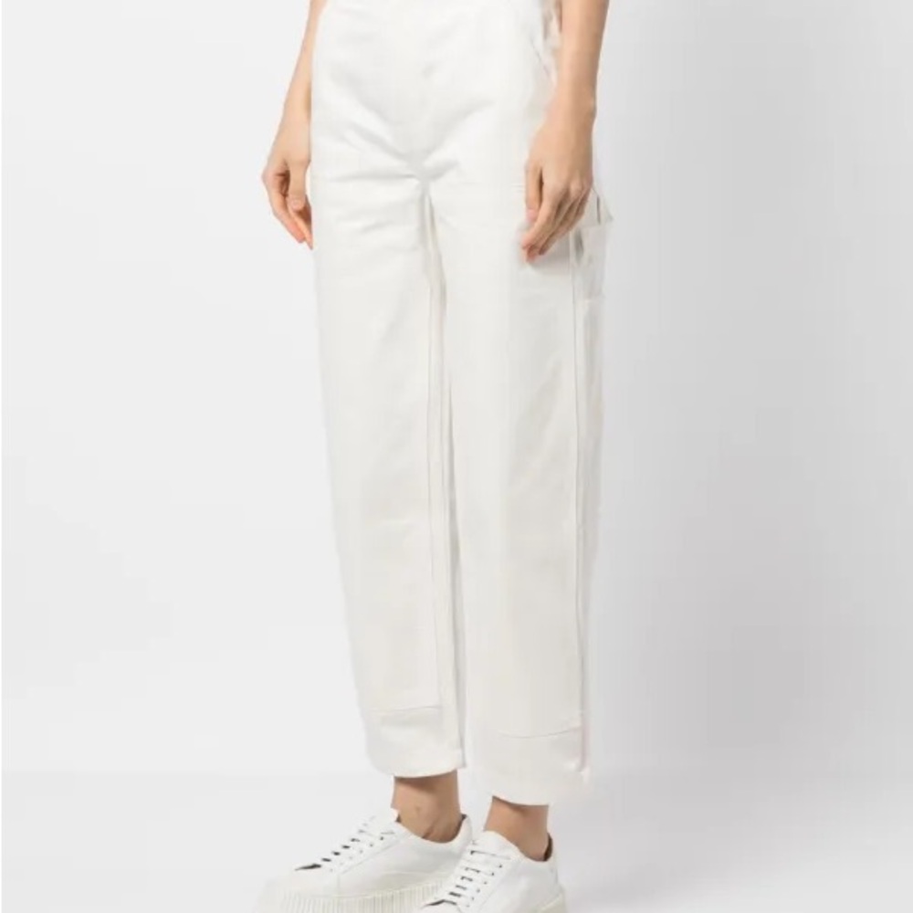 Maison Kitsune - White Straight Jeans
